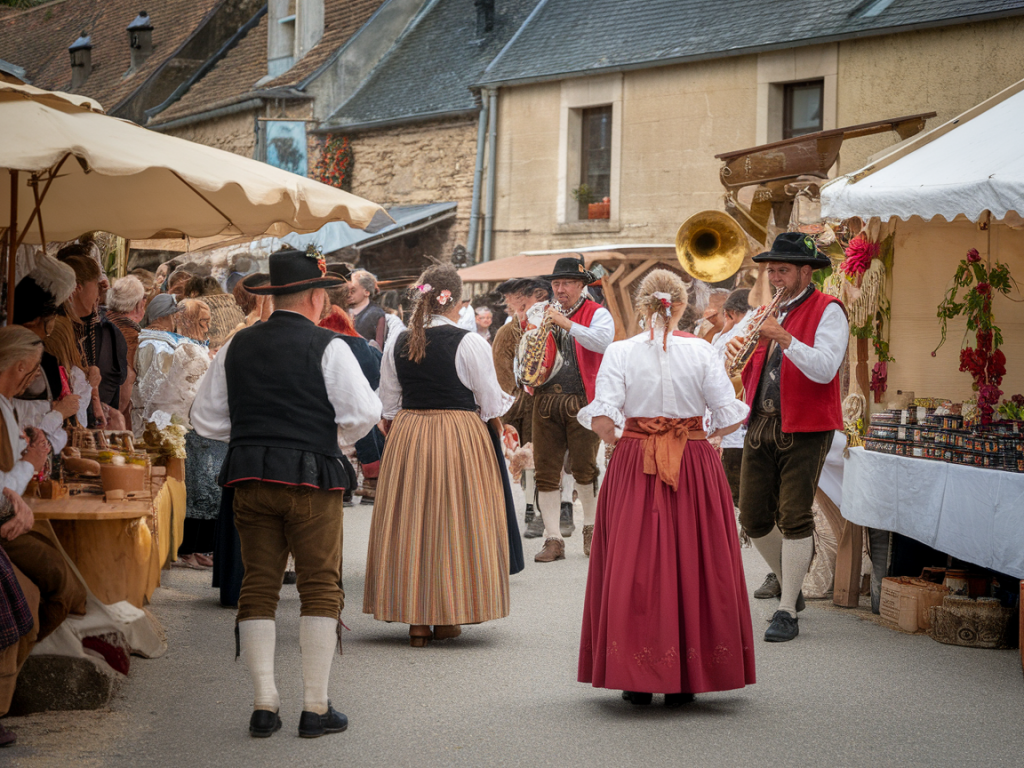 Où assister aux fêtes villageoises qui gardent vivantes les chansons traditionnelles bourguignonnes