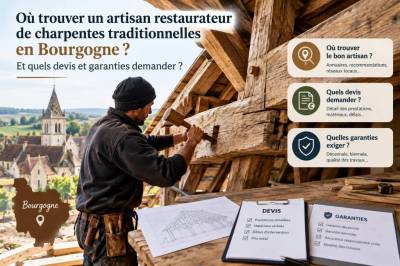Où trouver un artisan restaurateur de charpentes traditionnelles en bourgogne et quels devis et garanties demander
