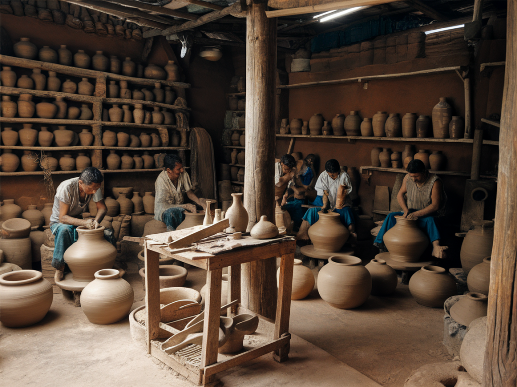 Quels sont les signes d'un atelier de poterie traditionnel encore en activité et comment l'approcher respectueusement
